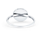 Moon Phases Ring Oxidized Band Solid 925 Sterling Silver Thumb Ring (10mm)