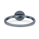 Custom Engraved Moon Phases Unique Design Statement Oxidized Ring Band Solid 925 Sterling Silver Thumb Ring (6.6mm)