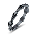 Oxidized Ring Band Solid 925 Sterling Silver Thumb Ring (4mm)