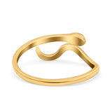Snake Ring Oxidized Band Solid 925 Sterling Silver Thumb Ring (7mm)