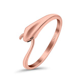 Snake Ring Oxidized Band Solid 925 Sterling Silver Thumb Ring (5mm)