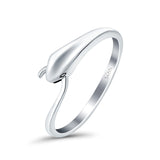 Snake Ring Oxidized Band Solid 925 Sterling Silver Thumb Ring (5mm)
