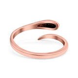Snake Ring Oxidized Band Solid 925 Sterling Silver Thumb Ring (8mm)