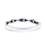 Bamboo Ring Oxidized Band Solid 925 Sterling Silver Thumb Ring (2.5mm)
