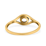 Eye Ring Oxidized Band Solid 925 Sterling Silver Thumb Ring (6mm)