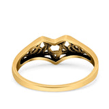 Celtic Star Ring Oxidized Band Solid 925 Sterling Silver Thumb Ring (7mm)