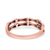 Bamboo Ring Oxidized Band Solid 925 Sterling Silver Thumb Ring (5mm)