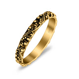 Bali Style Oxidized Ring Band Solid 925 Sterling Silver Thumb Ring (3mm)