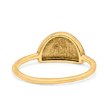 Nature Ring Oxidized Band Solid 925 Sterling Silver Thumb Ring (7mm)