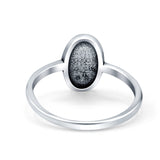 Flowers Ring Oxidized Band Solid 925 Sterling Silver Thumb Ring (11mm)