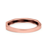 Oxidized Sunset Band Ring Solid 925 Sterling Silver Thumb Ring (2.5mm)