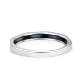 Oxidized Sunset Band Ring Solid 925 Sterling Silver Thumb Ring (2.5mm)