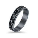 Tree Branches Ring Oxidized Band Solid 925 Sterling Silver Thumb Ring (4.5mm)