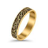 Tree Branches Ring Oxidized Band Solid 925 Sterling Silver Thumb Ring (4.5mm)