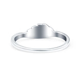 Wing Ring Oxidized Band Solid 925 Sterling Silver Thumb Ring (5mm)