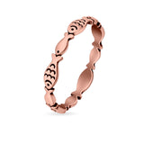 Fish Ring Oxidized Band Solid 925 Sterling Silver Thumb Ring (3mm)