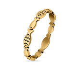 Fish Ring Oxidized Band Solid 925 Sterling Silver Thumb Ring (3mm)