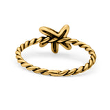 Starfish Band Oxidized Ring Solid 925 Sterling Silver Thumb Ring (8mm)
