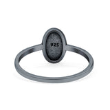 Praying Hands Ring Oxidized Band Solid 925 Sterling Silver Thumb Ring (9.5mm)