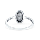Praying Hands Ring Oxidized Band Solid 925 Sterling Silver Thumb Ring (9.5mm)