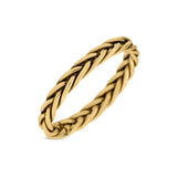 Braided Dainty Criss Cross Celtic Trending Oxidized Ring Band Solid 925 Sterling Silver Thumb Ring (2.7mm)