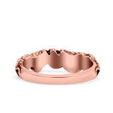Octopus Ring Oxidized Band Solid 925 Sterling Silver Thumb Ring (6mm)