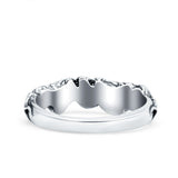 Octopus Ring Oxidized Band Solid 925 Sterling Silver Thumb Ring (6mm)