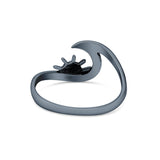 Sun Sunrise Sunset With Beautiful Shining Sea Wave Band Thumb Ring