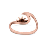 Sun Sunrise Sunset With Beautiful Shining Sea Wave Band Thumb Ring