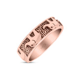 Elephant Filigree Animal Spinner Stylish Oxidized Band Thumb Ring (5.6mm)