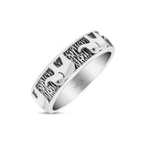 Elephant Filigree Animal Spinner Stylish Oxidized Band Thumb Ring (5.6mm)