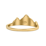 Iconic Art Design Mountains And Trees Oxidized Band Thumb Ring
