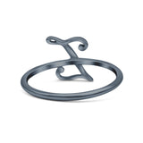 Initial Z Alphabet Letter Name Monogram Fashion Band Thumb Ring (9.4mm)
