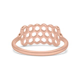 Unique Honeycomb Designer Statement Band Thumb Ring
