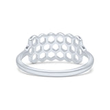 Unique Honeycomb Designer Statement Band Thumb Ring