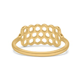 Unique Honeycomb Designer Statement Band Thumb Ring