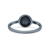 Custom Stethoscope ID Design Jewelry Oxidized Statement Ring Band Solid 925 Sterling Silver Thumb Ring (7.8mm)