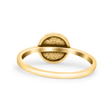 Moon And Star Ring Oxidized 925 Sterling Silver (8mm)