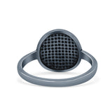 Attractive Eye Design Cultural Artisan Oxidized Fashion Band Solid 925 Sterling Silver Thumb Ring (11.7mm)