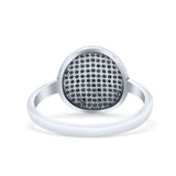 Attractive Eye Design Cultural Artisan Oxidized Fashion Band Solid 925 Sterling Silver Thumb Ring (11.7mm)