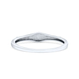 Delicate Elegant Bali Flower Beauty Engraved Oxidized Fashion Band Solid 925 Sterling Silver Thumb Ring (4.6mm)