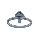 Dainty Single Mushroom Shape Designer Stylish Statement Oxidized Traditional Band Solid 925 Sterling Silver Thumb Ring (10mm)