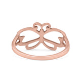 Cutout Butterfly ring Rose tone
