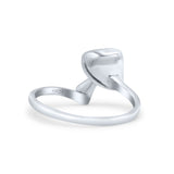 Unique Mushroom Style Artisan Stylish Oxidized Ring Band Thumb Ring (11.8mm)