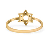 Classic Petite Open Star Of David Inspired Thumb Ring Band (8.7mm)
