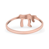 Classic Jewish Chai Modern Design Ring Band Thumb Ring (7.5mm)