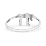 Classic Jewish Chai Modern Design Ring Band Thumb Ring (7.5mm)