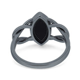 Solitaire Marquise Halo Wedding Engagement Ring Simulated Cubic Zirconia 925 Sterling Silver