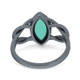 Solitaire Marquise Halo Wedding Engagement Ring Simulated Cubic Zirconia 925 Sterling Silver