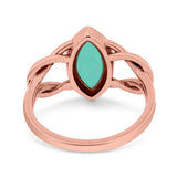 Solitaire Marquise Halo Wedding Engagement Ring Simulated Cubic Zirconia 925 Sterling Silver